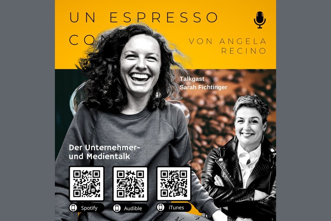 Sarah Fichtinger Online Unternehmer- und Medientalk Un Espresso Con Logo mit Hintergrund