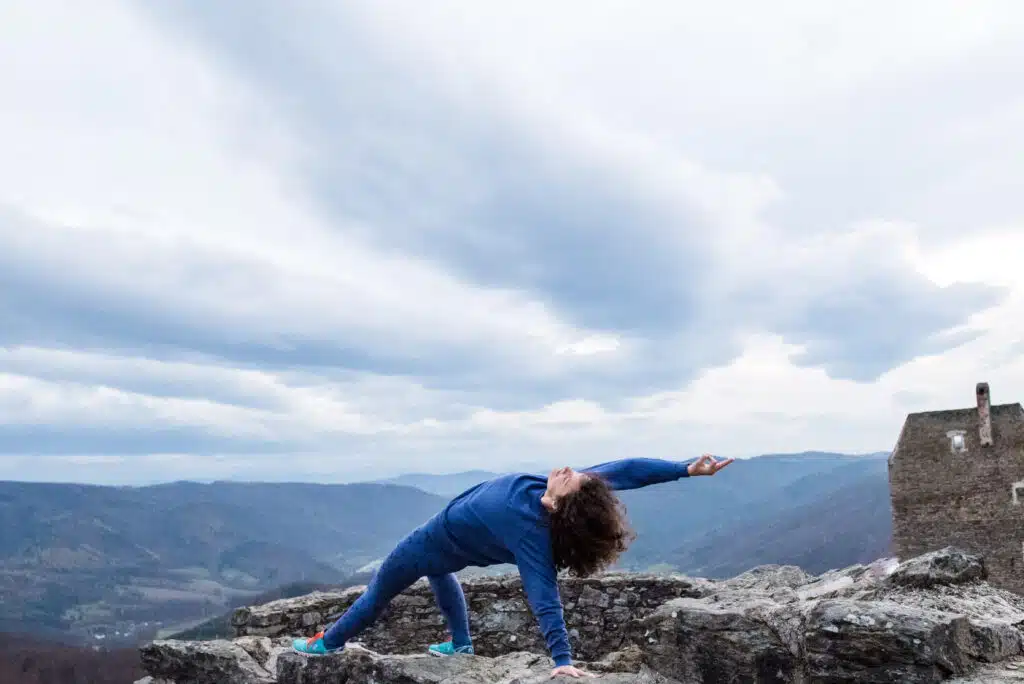 Sarah Fichtinger Yoga Pose Rock Star Yoga Pose Wild Thing