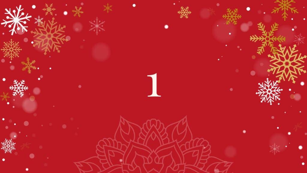 Tür 1 vom Yoga Adventkalender